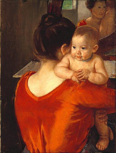 Woman in a Red Bodice and Her Child, Mary Cassatt